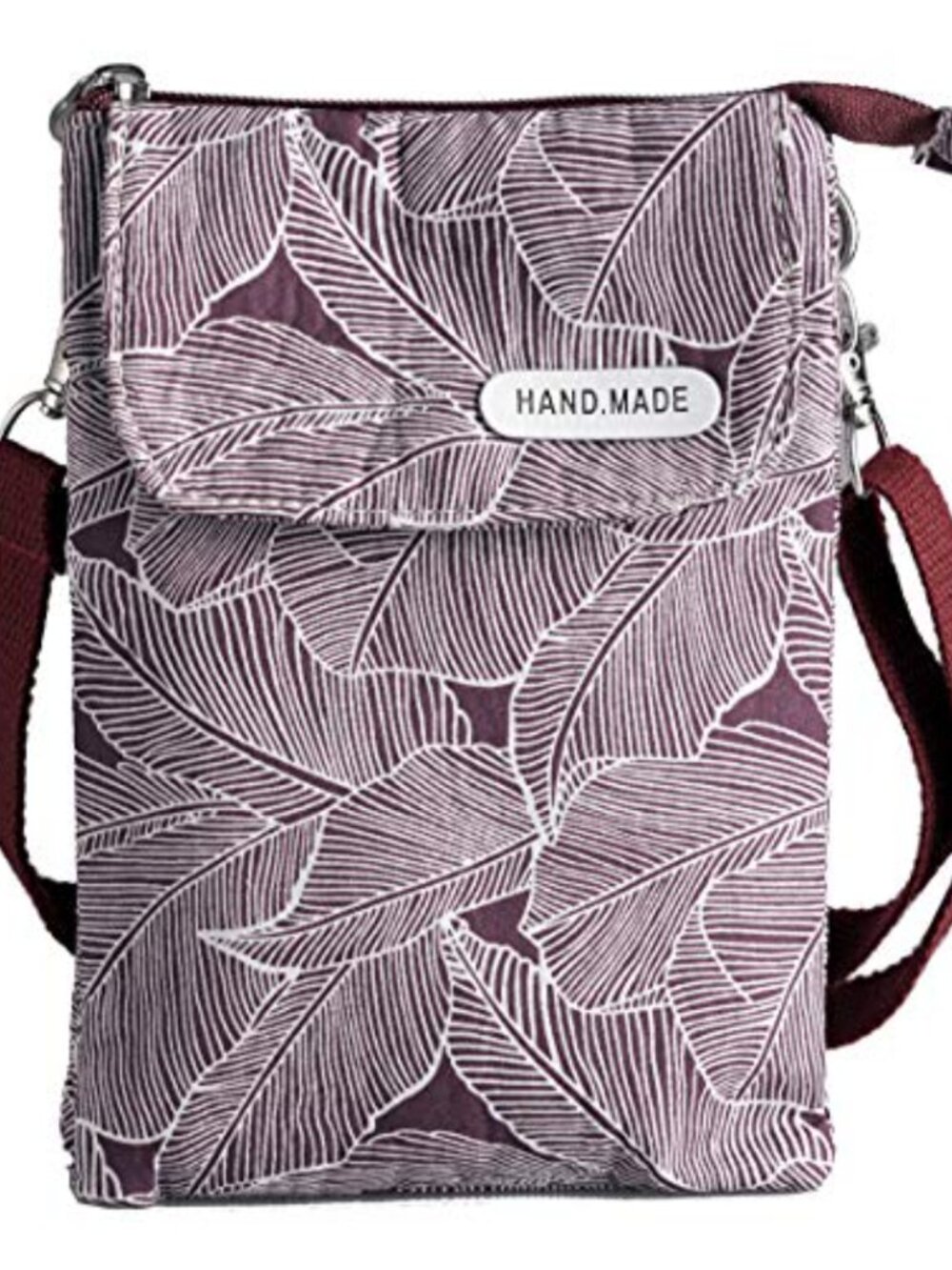 Canvas Crossbody Cell Phone Purse Wallet Small Multi Pocket Bag